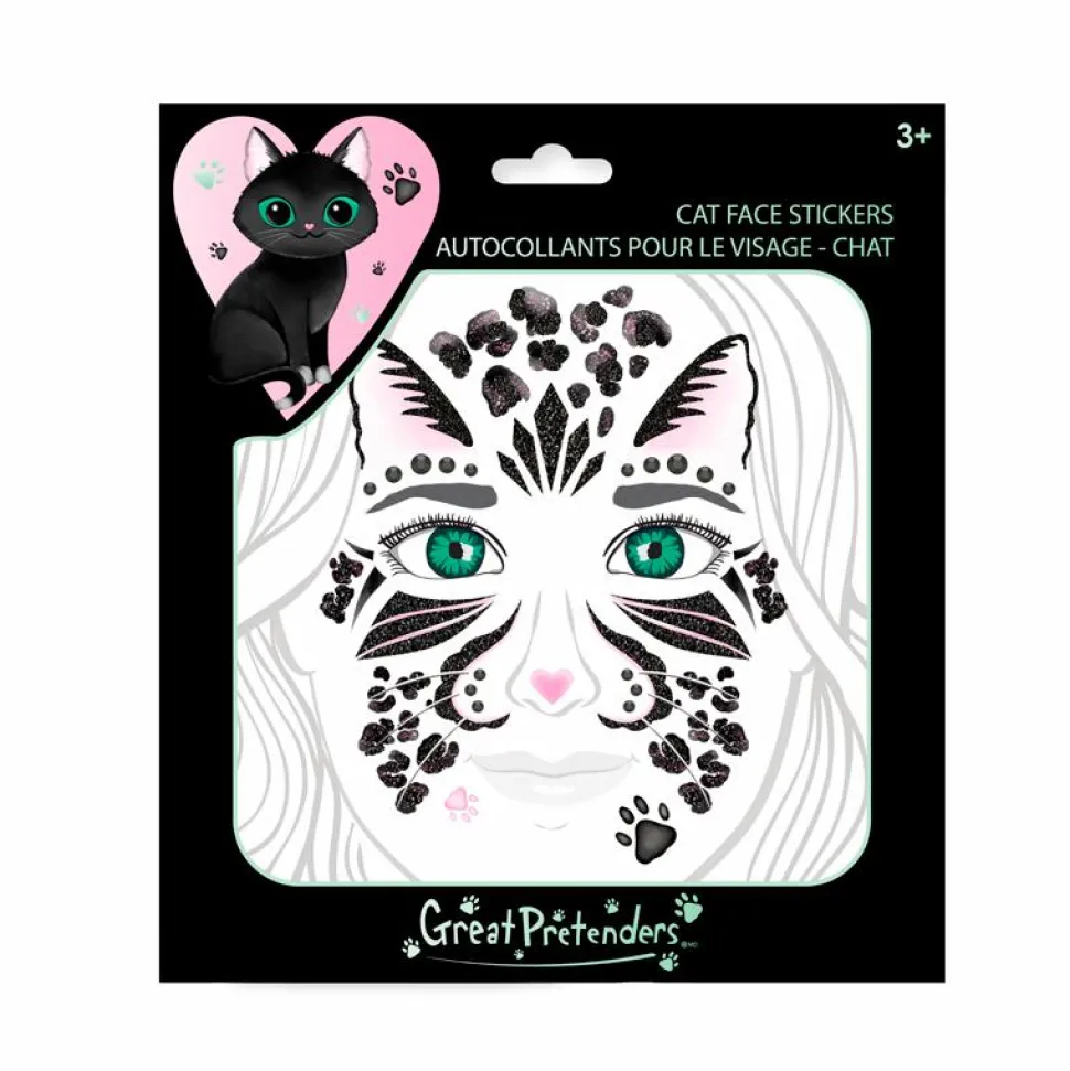 Ansigtsklistermærker - Kat