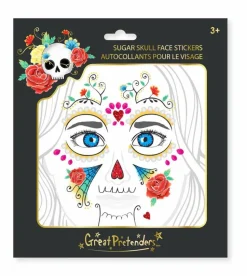 Ansigtsklistermærker - Sugar Skull