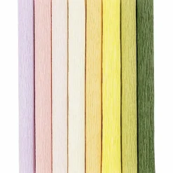 Crepepapir m. stræk - Pastel, 8 ark