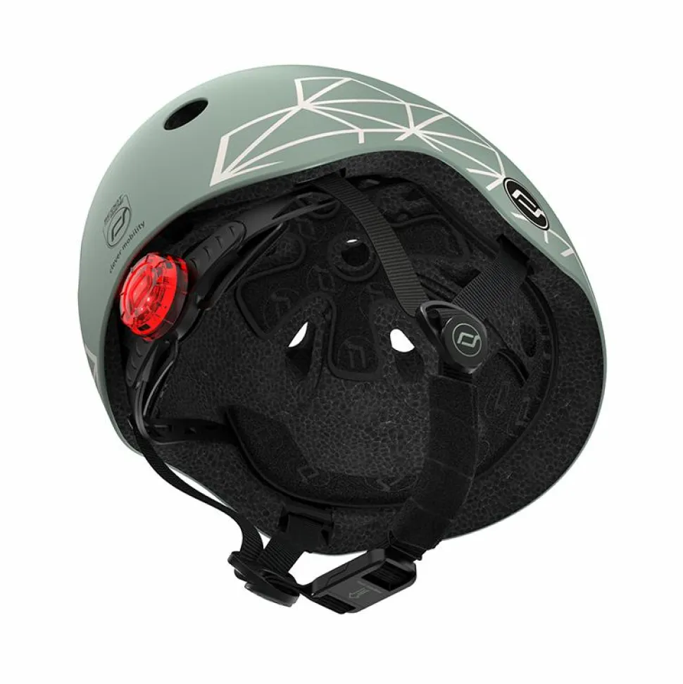 Cykelhjelm til baby, 45-51 cm - Green lines