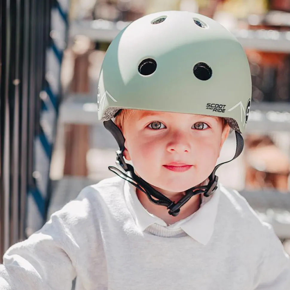 Cykelhjelm til baby, 45-51 cm - Green lines