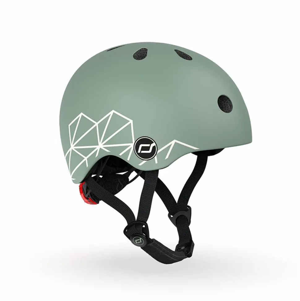 Cykelhjelm til baby, 45-51 cm - Green lines