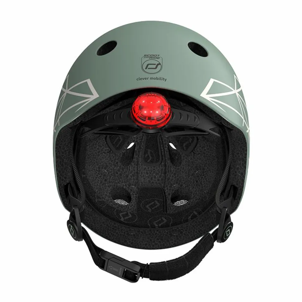 Cykelhjelm til baby, 45-51 cm - Green lines