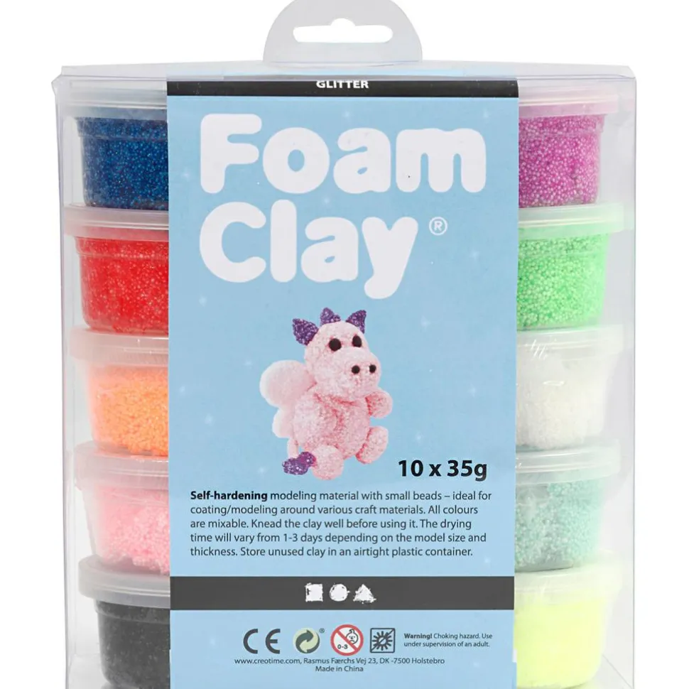 Foam Clay 10 x 35 gr. - Glitter