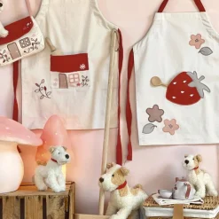 Forklæde m. jordbær (str. 3-8 år)