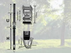 Gyngeophæng til træ - Med lås 100 cm