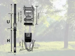Gyngeophæng til træ - Med lås 400 cm