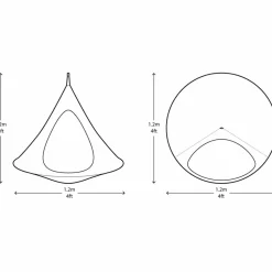 Hængehule Ø120 cm - Brun