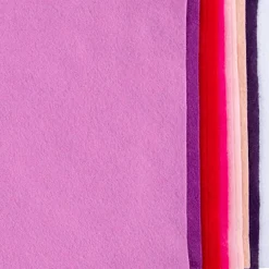 Hobbyfilt A4 - Lilla/pink, 10 ark