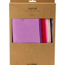 Hobbyfilt A4 - Lilla/pink, 10 ark