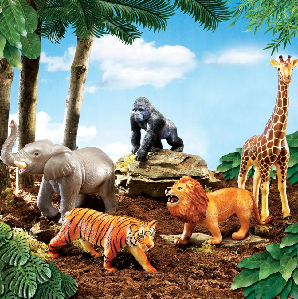Kæmpe jungledyr, 5 stk