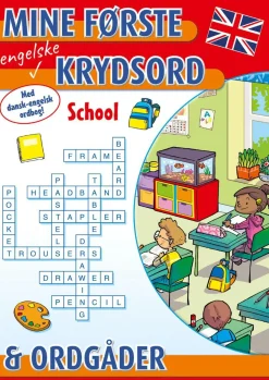 Mine første engelske krydsord & ordgåder: School