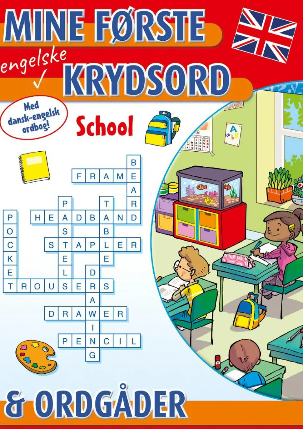 Mine første engelske krydsord & ordgåder: School