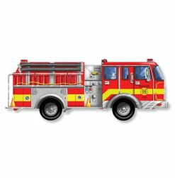 Puslespil til gulv - 24 brikker Brandbil