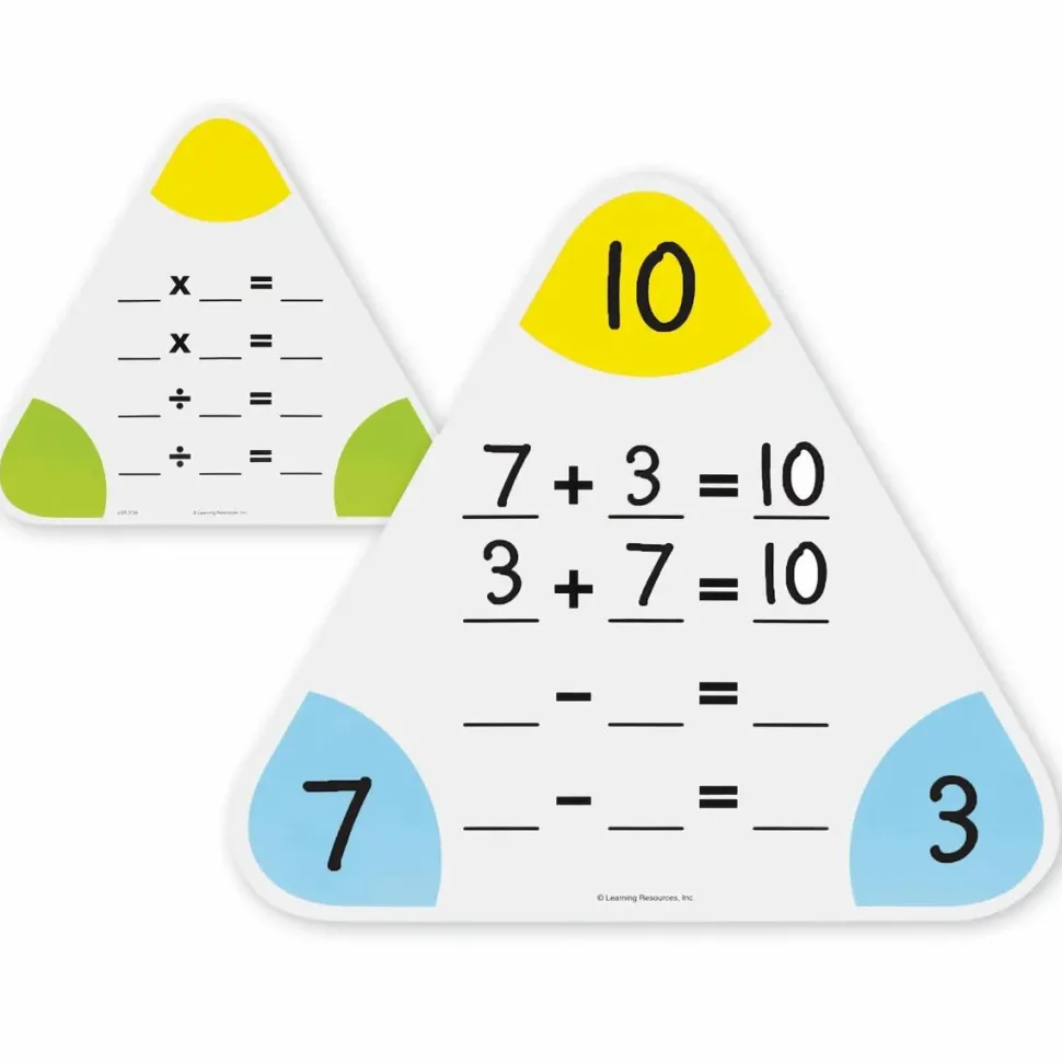 Skriv og visk ud matematikbræt - Sæt m. 5 stk