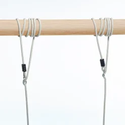 Trægynge 44 x 17,5 cm - 6 meter (beige reb)