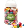 Træperler i spand - Ass. farver, 400 ml