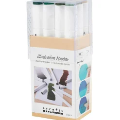 Twin Markers - Natur, 12 stk